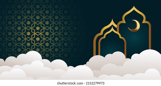 ramadan kareem banner background design illustration