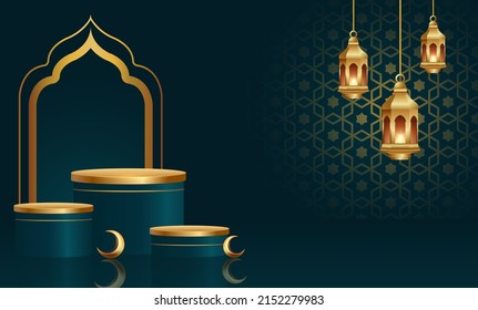 ramadan kareem banner background design illustration