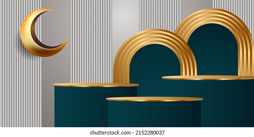 ramadan kareem banner background design illustration