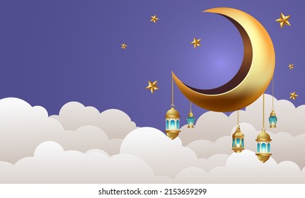 ramadan kareem banner background design illustration