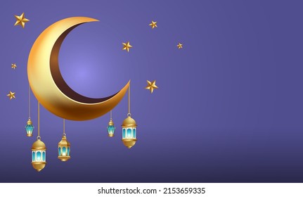 ramadan kareem banner background design illustration