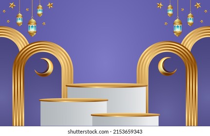 ramadan kareem banner background design illustration