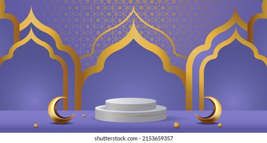 ramadan kareem banner background design illustration