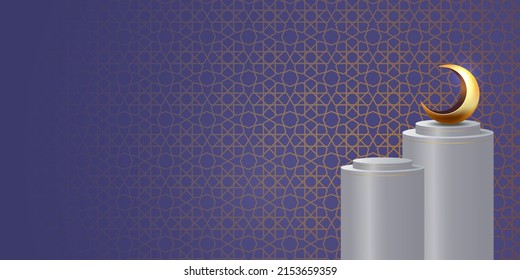 ramadan kareem banner background design illustration