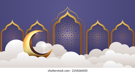  ramadan kareem banner background design illustration