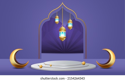  ramadan kareem banner background design illustration