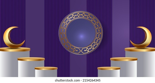 ramadan kareem banner background design illustration