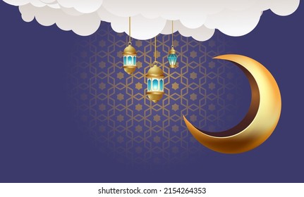  ramadan kareem banner background design illustration