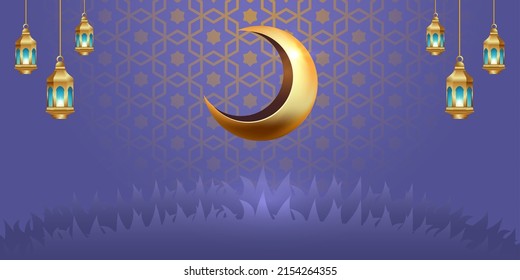  ilustración de diseño de fondo de banners de ramadan kareem