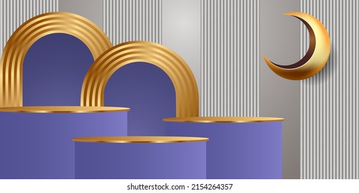  ramadan kareem banner background design illustration