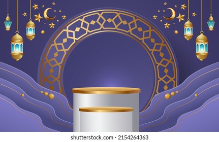  ilustración de diseño de fondo de banners de ramadan kareem