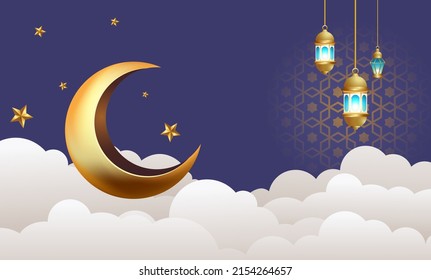  ramadan kareem banner background design illustration