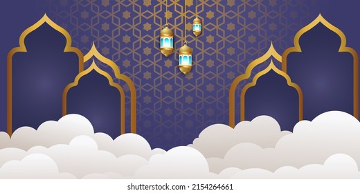  ramadan kareem banner background design illustration