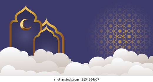  ramadan kareem banner background design illustration
