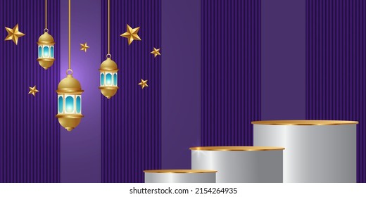  ramadan kareem banner background design illustration