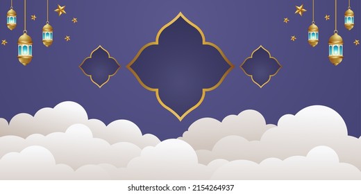  ramadan kareem banner background design illustration