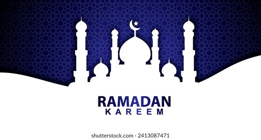 Ramadan Kareem banner background design illustration