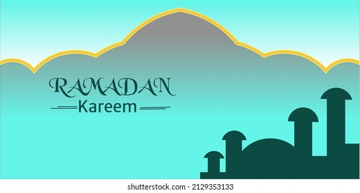 Ramadan Kareem banner background vector illustration