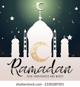 Ramadan Kareem Banner Design illustration