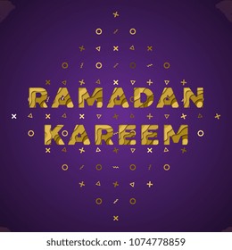 ramadan kareem banner design layout with paper cut colorful layered text for greeting cards, posters, invitations, brochures
