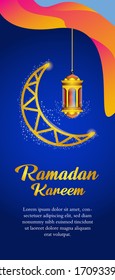Ramadan Kareem Banner Design-Vorlage für islamische Feierlichkeiten