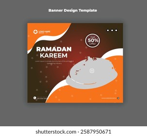 Ramadan kareem banner design template