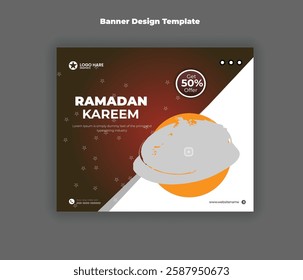 Ramadan kareem banner design template