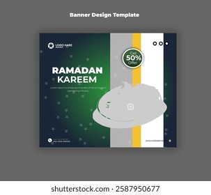 Ramadan kareem banner design template