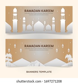 Ramadan kareem banner design Vector illustration