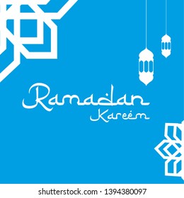 Ramadan kareem banner illustration.Religion muslim celebration