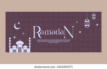  Ramadan Kareem Banner. Islamischer Hintergrund. Wunschvorlage