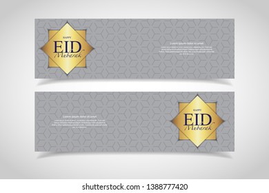 Ramadan kareem banner. Religion muslim celebration. Islamic greeting card template. modern and trendy design