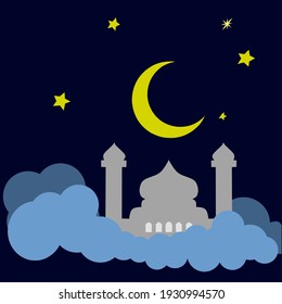 Das Ramadan Kareem Banner mit einem einfachen Konzept ist für verschiedene Design-Zwecke geeignet.