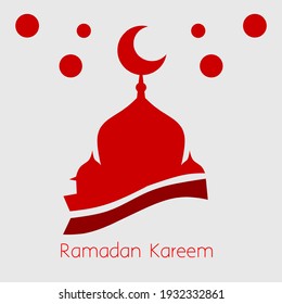 Das Ramadan Kareem Banner mit einem einfachen Konzept ist für verschiedene Design-Zwecke geeignet.