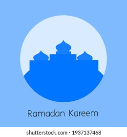 Das Ramadan Kareem Banner mit einem einfachen Konzept ist für verschiedene Design-Zwecke geeignet.