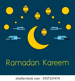 El cartel de Ramadan Kareem, con un concepto sencillo, es adecuado para varios propósitos de diseño.