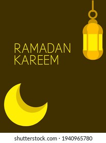 The Ramadan Kareem banner, with a simple concept, is suitable for various design purposes.