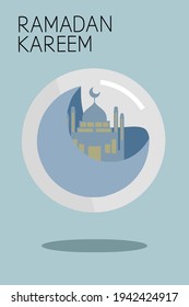 The Ramadan Kareem banner, with a simple concept, is suitable for various design purposes.