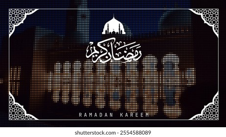 Ramadan Kareem banner template, Ramadan Kareem vector illustration with Islamic background
