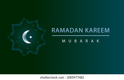 VECTOR DE BANNER DE RAMADAN KAREEM CON ESTILO GRADIENTE, ADECUADO PARA LA BANDEJA DE RAMADÁN