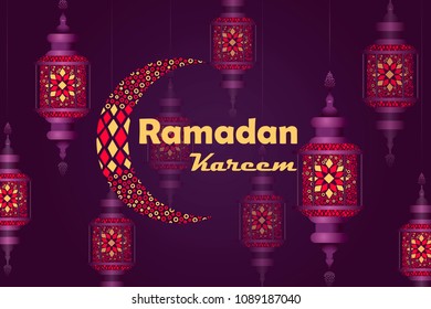 Ramadan kareem. banner. vector illustration