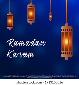 Ramadan Kareem banner vector illustration, use for background, greeting card etc.
