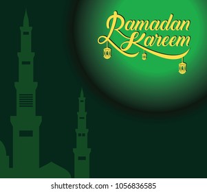 Ramadan kareem beautiful greeting card. blessing ramadhan background