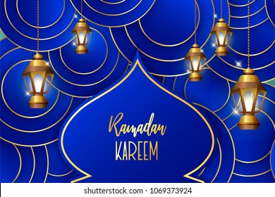 Ramadan Kareem beautiful greeting card with arabic calligraphy, template for menu, invitation, poster, banner, card for the celebration of Muslim community festival