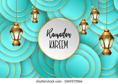 Ramadan Kareem beautiful greeting card with arabic calligraphy, template for menu, invitation, poster, banner, card for the celebration of Muslim community festival