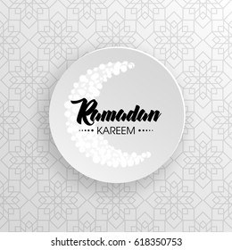 Ramadan Kareem beautiful greeting card with arabic calligraphy, template for menu, invitation, poster, banner, card for the celebration of Muslim community festival