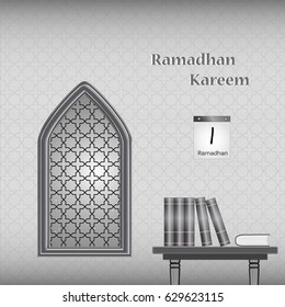 Ramadan Kareem beautiful greeting card with arabic calligraphy, template for menu, invitation, poster, banner, card for the celebration of Muslim community festival