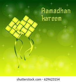 Ramadan Kareem beautiful greeting card with arabic calligraphy, template for menu, invitation, poster, banner, card for the celebration of Muslim community festival