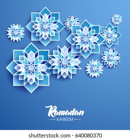 Ramadan Kareem beautiful greeting card with arabic calligraphy, template for menu, invitation, poster, banner, card for the celebration of Muslim community festival. Islamic decoration.