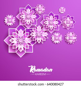 Ramadan Kareem beautiful greeting card with arabic calligraphy, template for menu, invitation, poster, banner, card for the celebration of Muslim community festival. Islamic decoration.